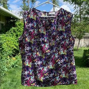 Tahari multi color blouse